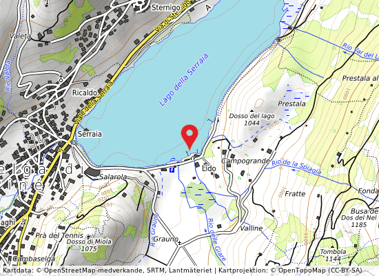 Pontile bar lido på kartan